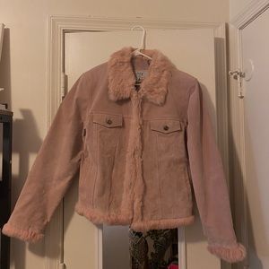 Wilsons Leather Pink Fur Trim Jacket 💘